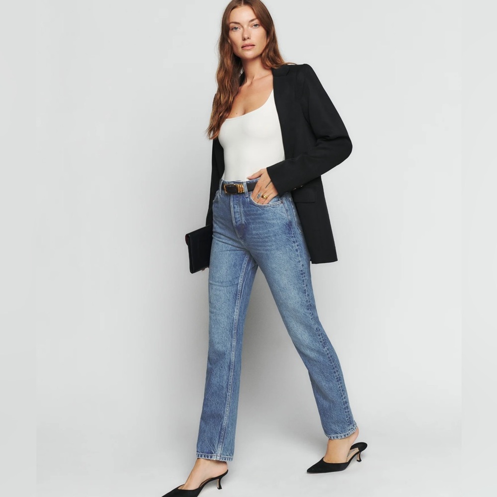 Reformation Cynthia High Rise Straight Leg Jeans